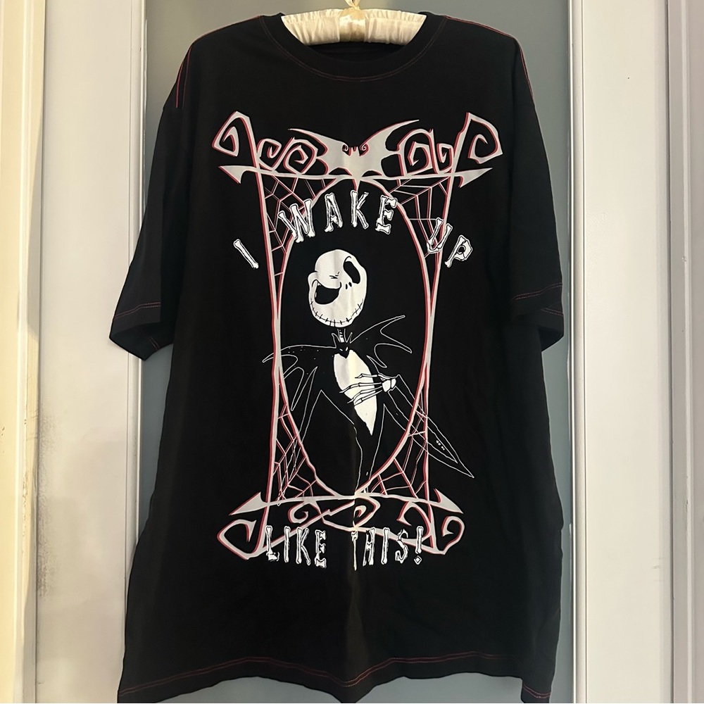 Disney’s Jack Skellington “I wake up like this” Black/White Graphic Tee